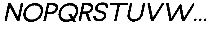 Rotorika Semi Expanded Slanted Font UPPERCASE