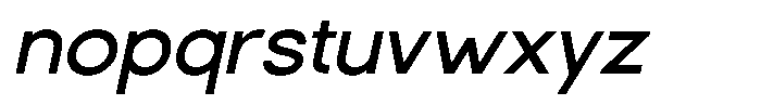 Rotorika Semi Expanded Slanted Font LOWERCASE