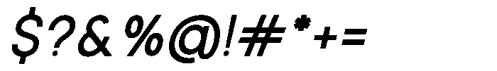 Rotorika Slanted Font OTHER CHARS