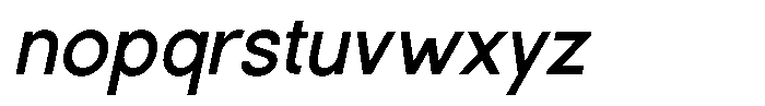 Rotorika Slanted Font LOWERCASE