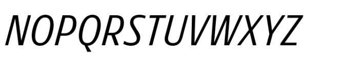 Rotulo Condensed Light Oblique Font UPPERCASE