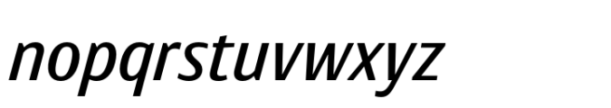 Rotulo Condensed Medium Oblique Font LOWERCASE