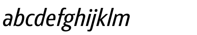 Rotulo Condensed Regular Oblique Font LOWERCASE