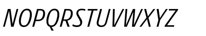 Rotulo Condensed Thin Oblique Font UPPERCASE