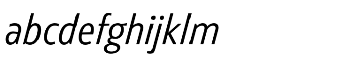 Rotulo Condensed Thin Oblique Font LOWERCASE