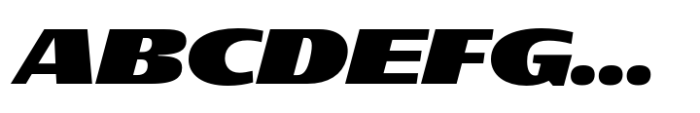Rotulo Expanded Fat Oblique Font UPPERCASE