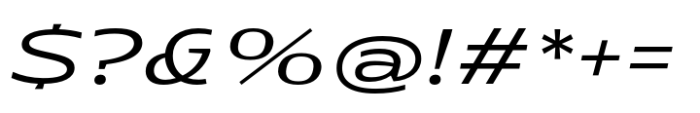 Rotulo Expanded Light Oblique Font OTHER CHARS
