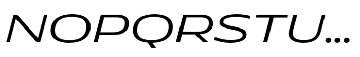 Rotulo Expanded Light Oblique Font UPPERCASE