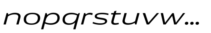 Rotulo Expanded Light Oblique Font LOWERCASE