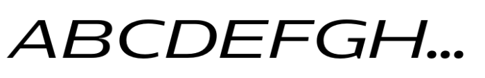Rotulo Expanded Regular Oblique Font UPPERCASE