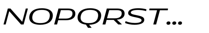 Rotulo Expanded Regular Oblique Font UPPERCASE