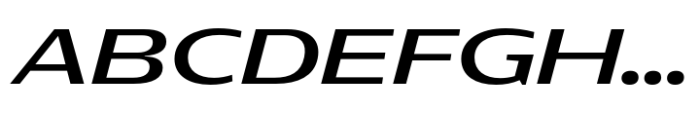 Rotulo Expanded Semi Bold Oblique Font UPPERCASE