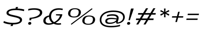 Rotulo Expanded Thin Oblique Font OTHER CHARS