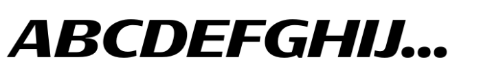 Rotulo Extended Black Oblique Font UPPERCASE