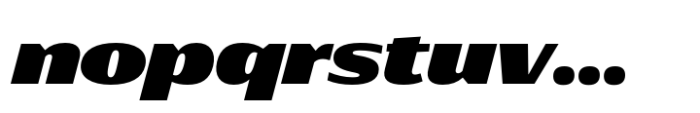 Rotulo Extended Fat Oblique Font LOWERCASE