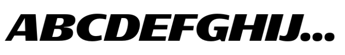 Rotulo Extended Heavy Oblique Font UPPERCASE