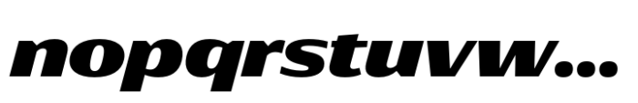Rotulo Extended Heavy Oblique Font LOWERCASE