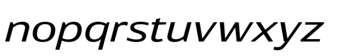 Rotulo Extended Regular Oblique Font LOWERCASE