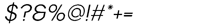 Rotund Italic Font OTHER CHARS