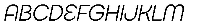 Rotund Italic Font UPPERCASE