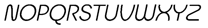 Rotund Italic Font UPPERCASE