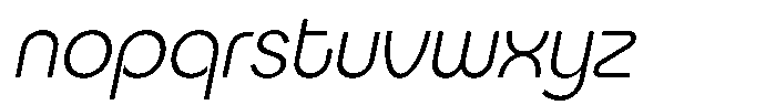 Rotund Italic Font LOWERCASE