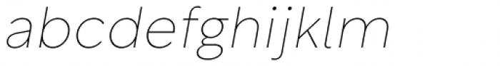 Rotunda Hairline Italic Font LOWERCASE