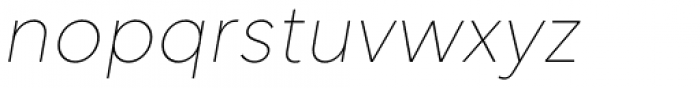 Rotunda Hairline Italic Font LOWERCASE