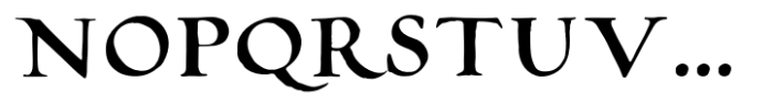 Rough Antiqua All Caps Regular Font UPPERCASE