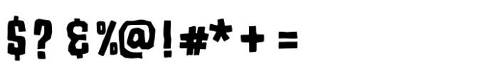 Rough Blocky Font OTHER CHARS