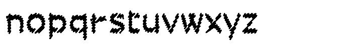 Rough Letter Black W407 Font LOWERCASE