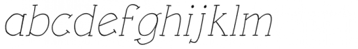 Rough Light Italic Font LOWERCASE