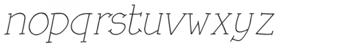 Rough Light Italic Font LOWERCASE