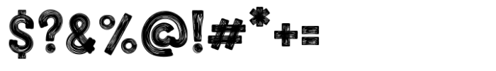 Rough Raw Paint Brush Font OTHER CHARS