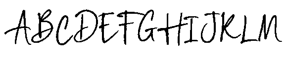 Rough Scribble Font UPPERCASE