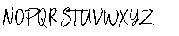 Rough Scribble Font UPPERCASE