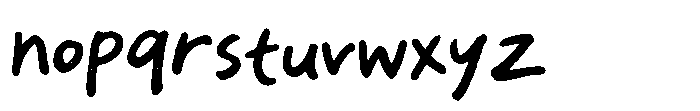 Roughberry Font LOWERCASE