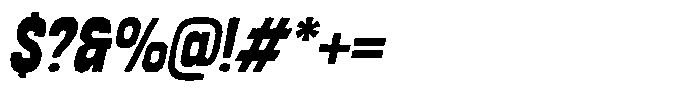 Rougho Oblique Font OTHER CHARS