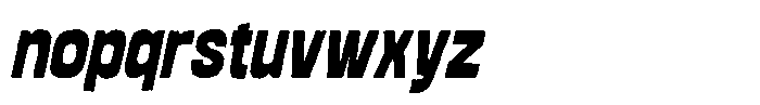 Rougho Oblique Font LOWERCASE