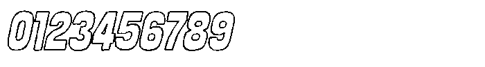 Rougho Outline-Oblique Font OTHER CHARS
