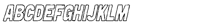 Rougho Outline-Oblique Font UPPERCASE