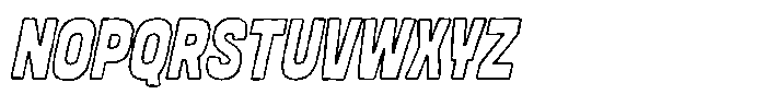 Rougho Outline-Oblique Font UPPERCASE