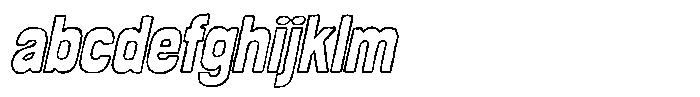 Rougho Outline-Oblique FONT