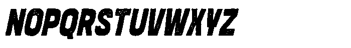 Rougho Stamp-Oblique Font UPPERCASE
