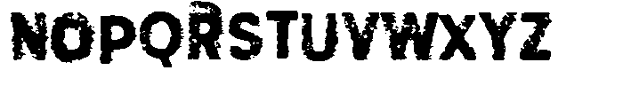 Roughut Font UPPERCASE