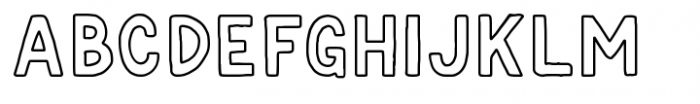 Roughwell Outline Font UPPERCASE