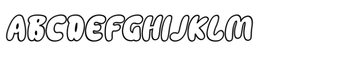 Round Bound Groovy Outline Italic Font