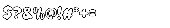 Round Bound Groovy Outline Font OTHER CHARS