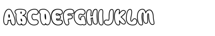 Round Bound Groovy Outline Font UPPERCASE