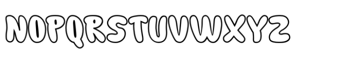 Round Bound Groovy Outline Font UPPERCASE